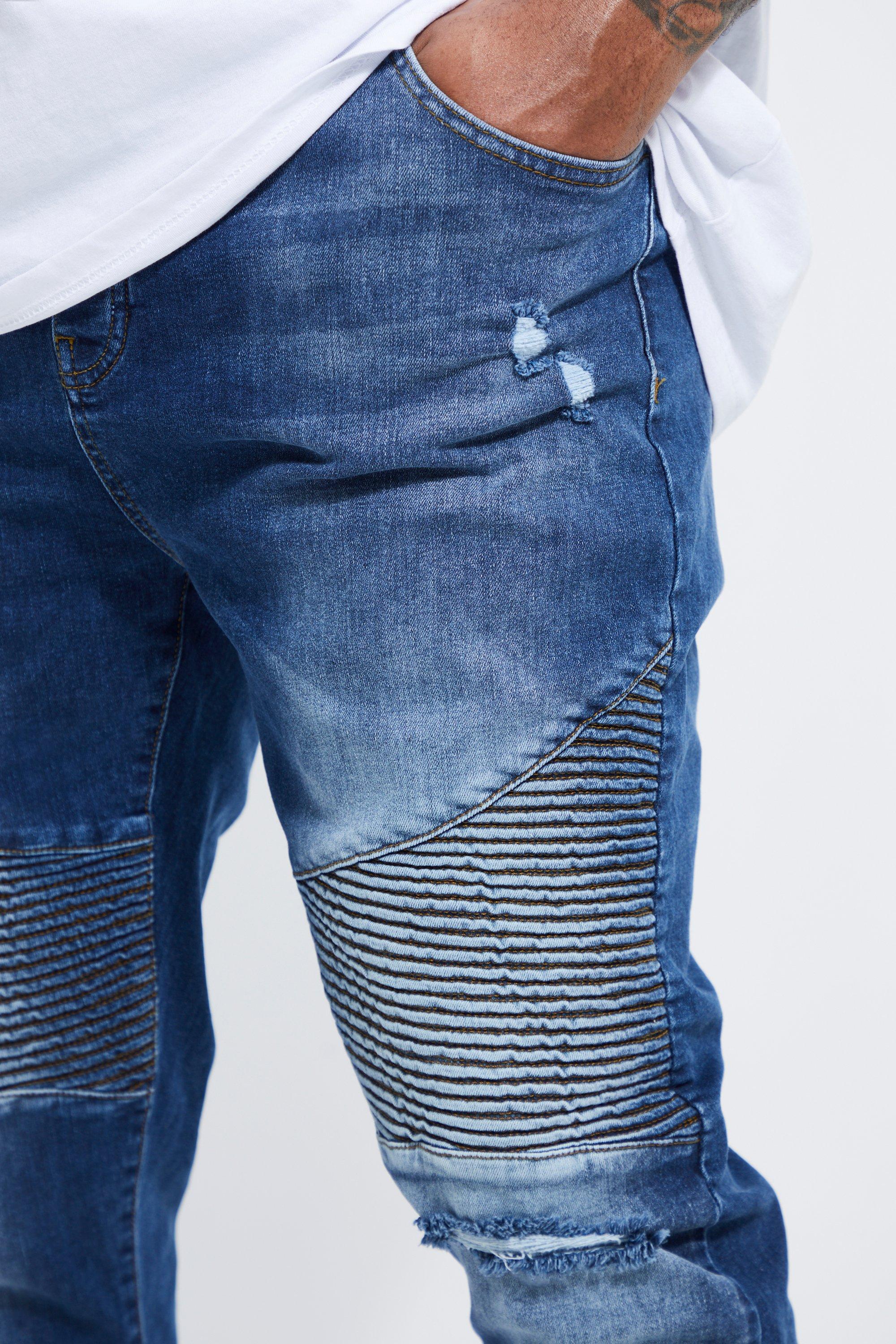 Plus Super Skinny Ripped Biker Jean boohoo DK